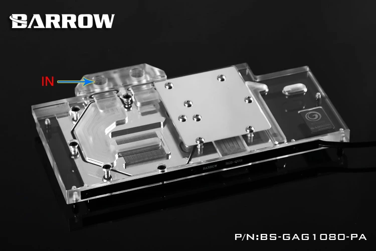 Блок графической карты BARROW для GALAXY GTX1080/1070Ti/1070/1060 GAMER с полным покрытием медный GPU
