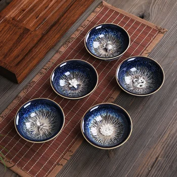 

porcelain tea cup kiln change ceramic kungfu cup silver fish crab dragon pheonix carved Chinese cup of tea health for body new