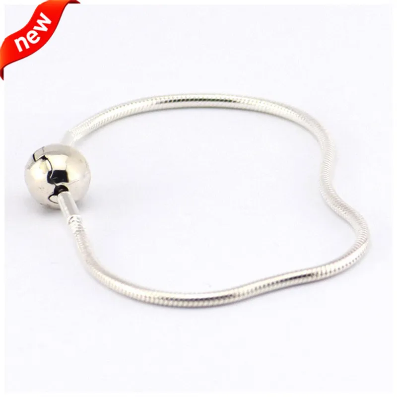 Authentic 925 Sterling Silver Jewelry Essence Collection Bracelets for Women DIY Fits Essence Charms Beads FLB010 Authentic 925 Sterling Silver Jewelry Essence Collection Bracelets for Women DIY Fits Essence Charms Beads FLB010