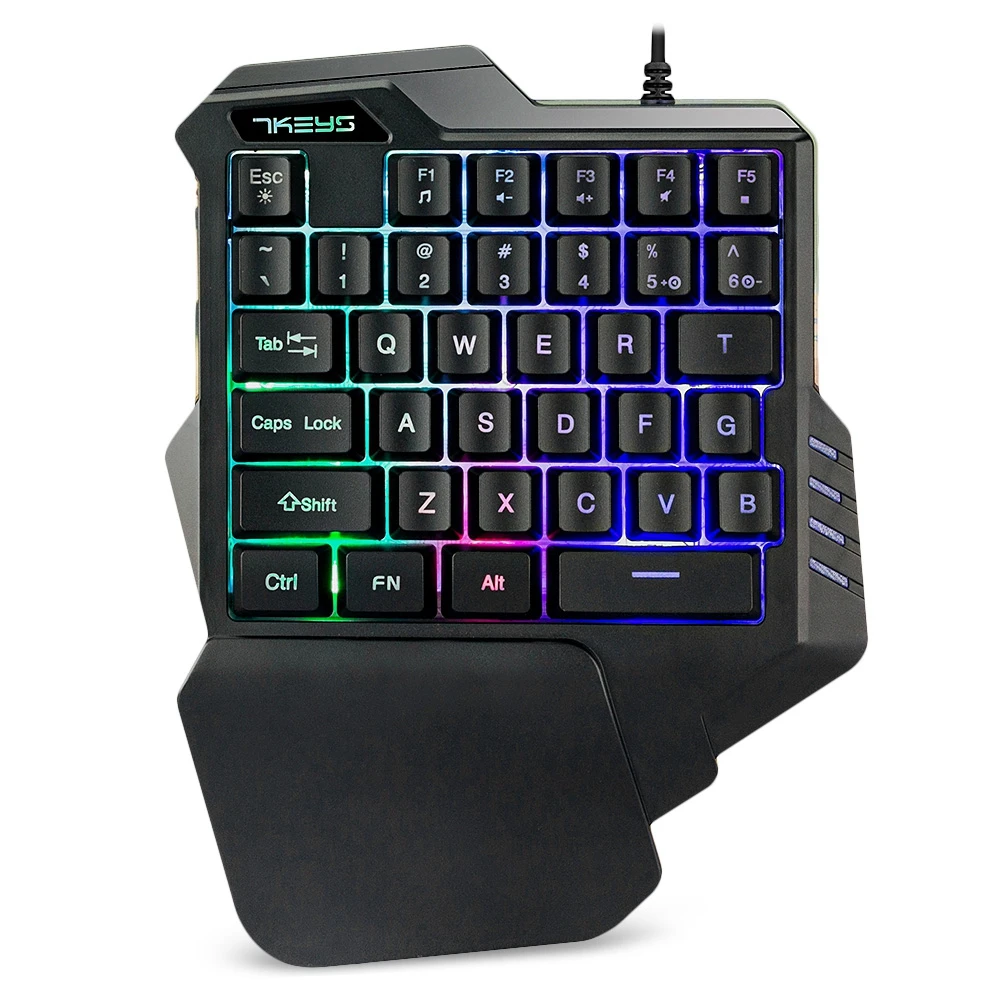 

G30 Wired Gaming Keypad with LED Backlight 35 Keys One-handed Membrane Keyboard for PUBG mobile / Freefire / CF