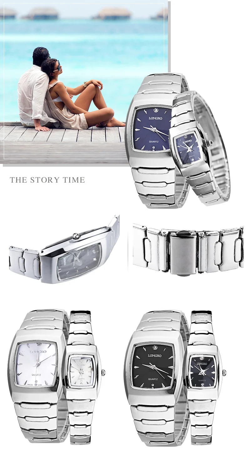 Longbo 2017 Роскошные Для мужчин Для женщин часы Топ бренд краткое Повседневное кристалл наручные часы пара кварцевые часы Relogio feminino Montre Femme