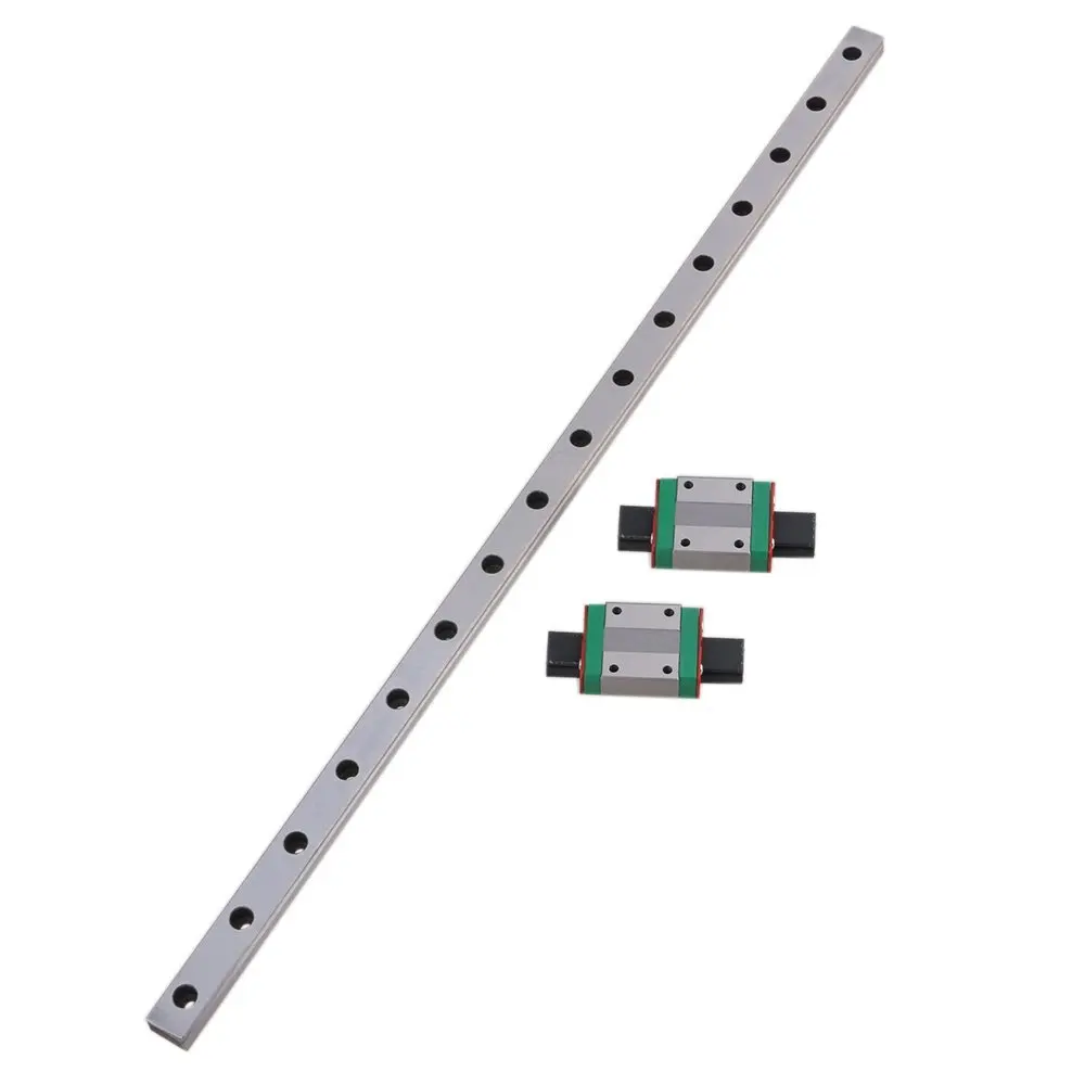 

MGN12 400mm Linear Sliding Guideway Rail with Bearing Steel Mini Rail Block Precision Measurement Set of 3