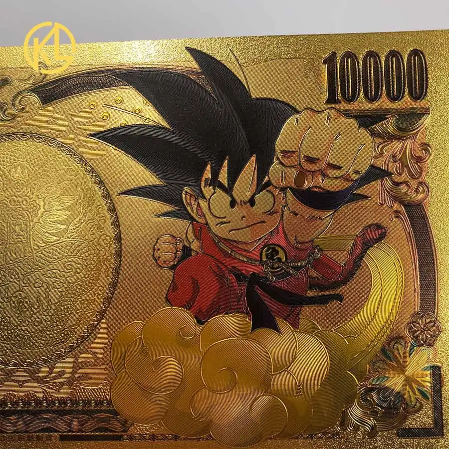 5 новых типов японских драконов из мультфильма Broli Son Gohan Bejita 10000 иен Золотая фольга банкноты с COA рамкой для детей хороший подарок