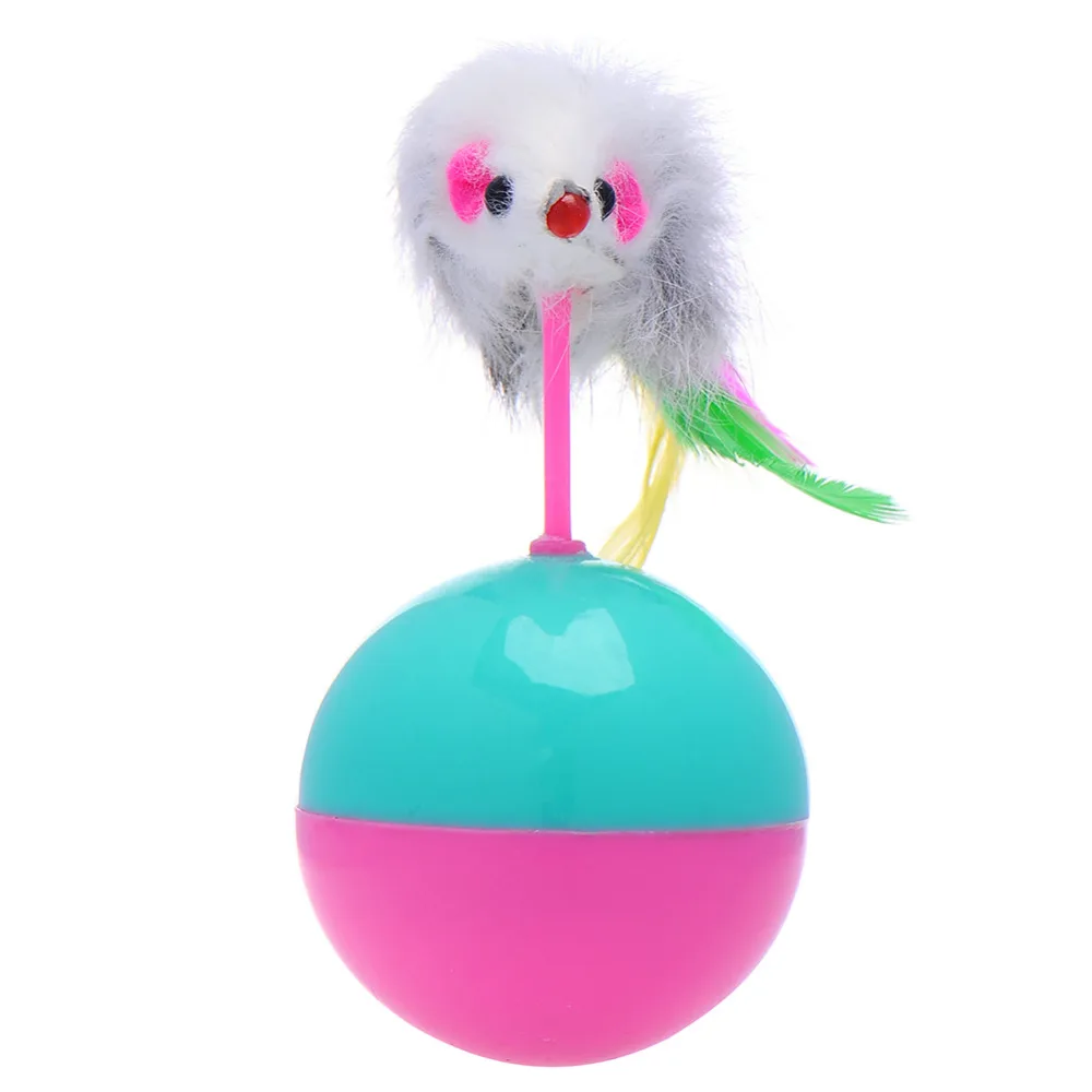 Fun Cute Pet Training Mice Mouse Tumbler Ball Cat Toy Mouse Tumbler Cat
