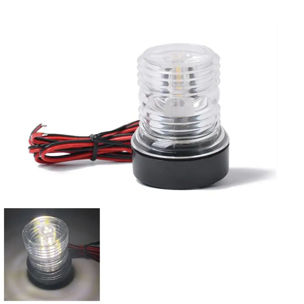 12V DC Car Signal Indicator Marine Boat Yacht Stern Anchor LED Navigation Light All Round 360/°White Light Auto Accessories