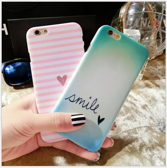 japan korea stripe letter lovers couples mobile case phone cover cover or protect 6 letters