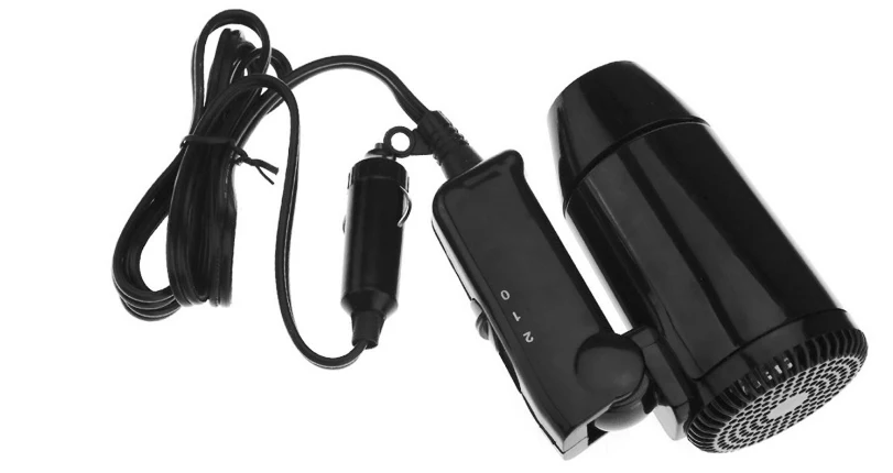 Foldable Car Hair Dryer 12V Portable Hot Cold Travel Hairdressing Car Styling Electric Blower Camp Hair Dryer Window Defroster  (12)