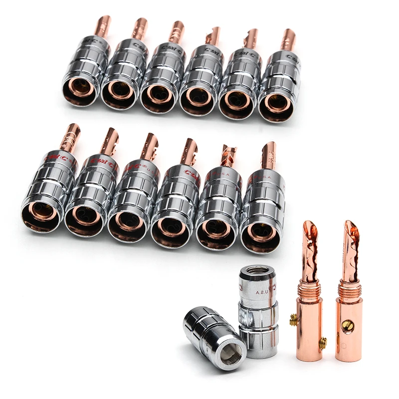 12 шт. медные позолоченные разъемы BFA 24 к для колонок|connector speaker|connector 4mmconnector plug |