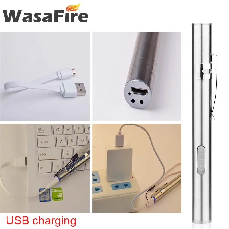 Мини USB Перезаряжаемый Фонарик водонепроницаемые светодиодные фонарики