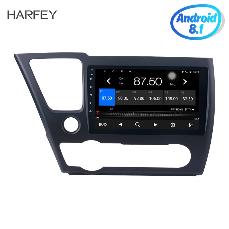 Perfect Harfey Car Stereo GPS Navigation 9" for 2014 2015 2016 2017 HONDA CIVIC Head unit Android 8.1 HD Touchscreen with Bluetooth WIFI 0
