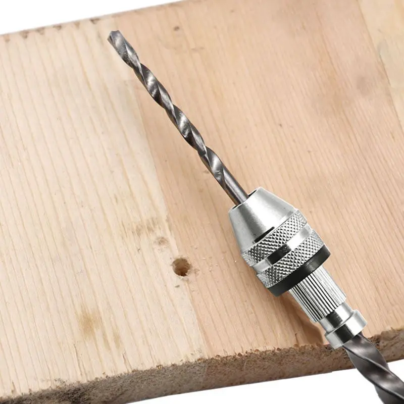 1pc Hand Drill + 10 Mini Twist Drills Kit Drilling Hole for Amber Wood Walnut