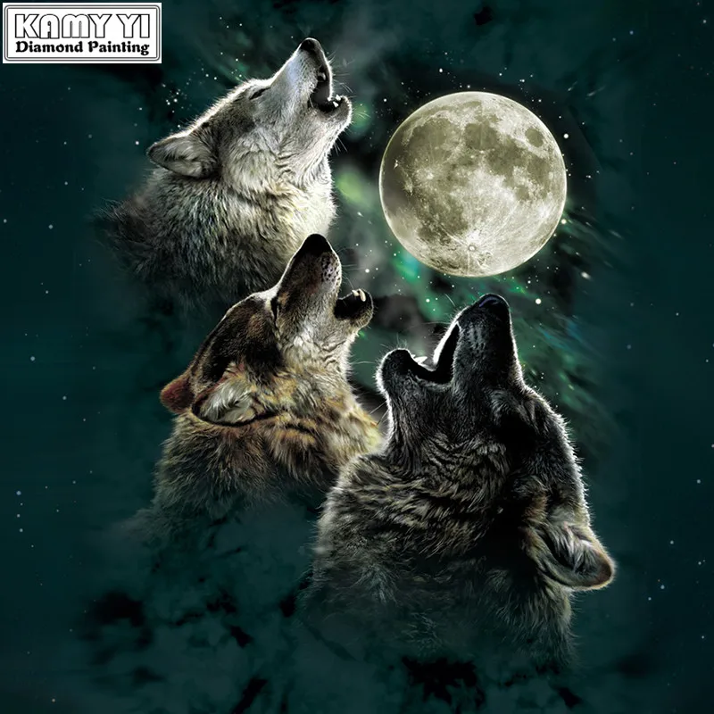 

Full Square drill 5D DIY Diamond painting Wolves Diamond Embroidery Mosaic Cross Stitch Rhinestone decoration