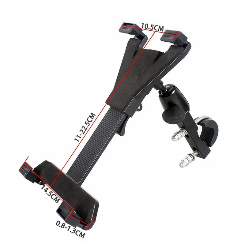  Universal Fahrrad Halterung Motorrad Tablet PC Ständer Halter Aluminium Legierung 360 Grad Rotieren