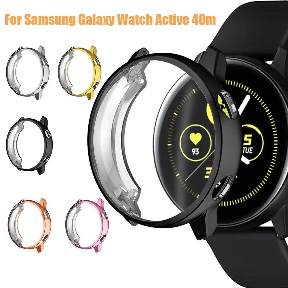 

Plating Soft TPU Protection Case Cover For Samsung Galaxy Watch Active 40mm durable fashion watch Accessories