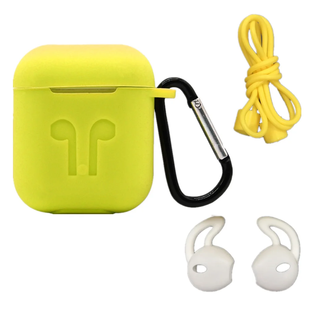 Five-piece Earphone Accessories For Apple Airpods Earbud Case Storage Box Soft Waterproof Silicone Mini Headset Protective Cover (10)