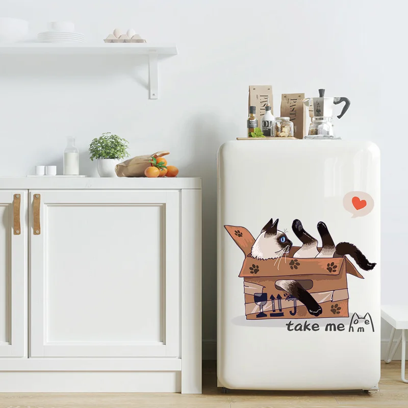 

Cute carton cat Take me wall sticker for living room cupboard home decoration art Decals wallpaper Cartoon Funny Kitty stickers