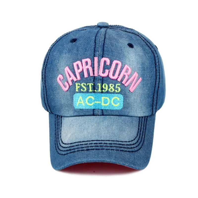 Повседневное Бейсбол Кепки s Для мужчин женщин Snapback Письмо деним Спорт на