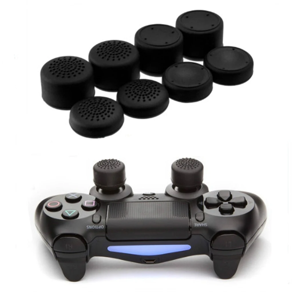 8Pcs Thumbstick Cap Rised Thumb Grip for Sony Playstation 4 PS4