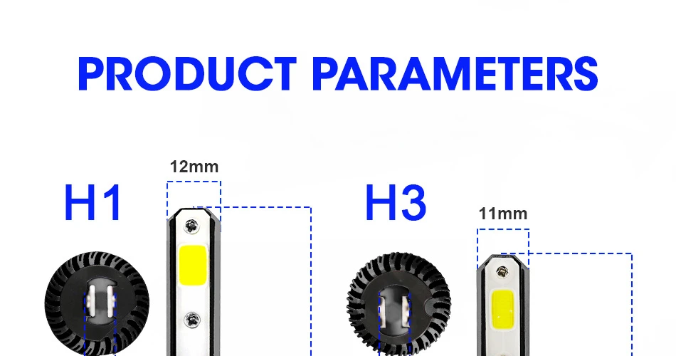1 Pair Car light H4 LED H7 H11 H1 H8 H9 9004 9005 9006  LED Car Headlight Bulbs 72W 8000LM 6500K Auto Headlamp 12V 24V foglight11