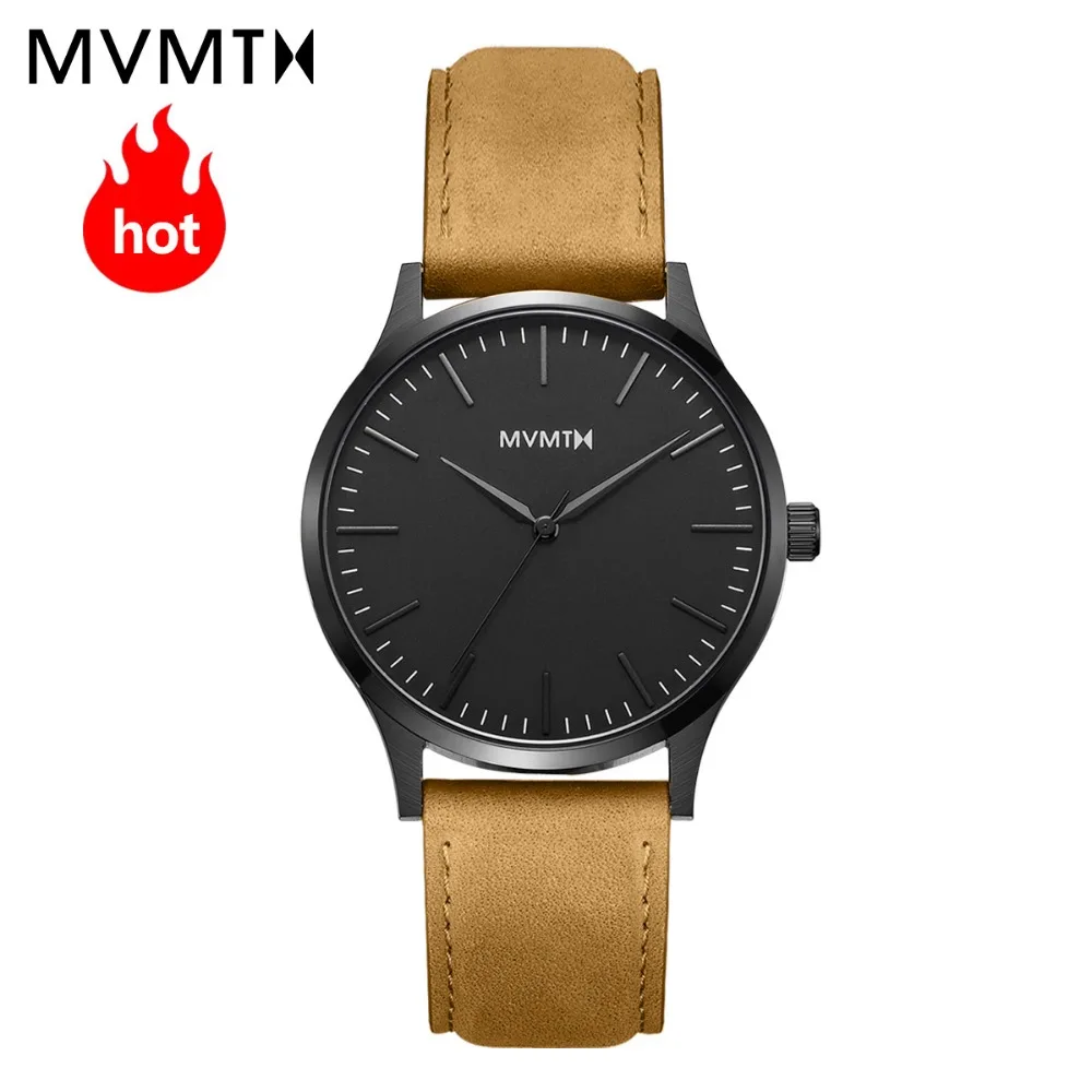 

MVMT watch | Genuine fashion simple vintage men's watch with genuine leather watchband / steel watchband waterproof quartz watch