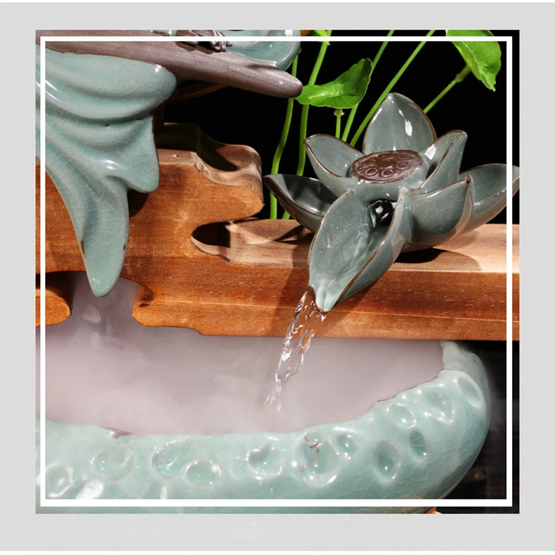 Керамический фонтан для воды в китайском стиле 110 В|backflow incense burner|incense burnerbackflow |