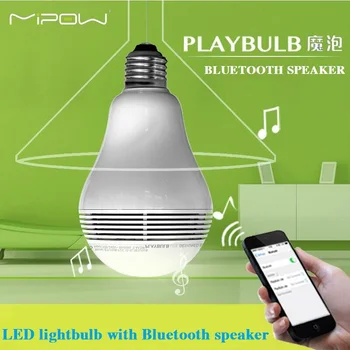 

MIPOW PLAYBULB Smart LED Blub Light Wireless Bluetooth Speaker 110V - 240V E27 3W Lamp Audio for iPhone 5S 5C 5 iPad air