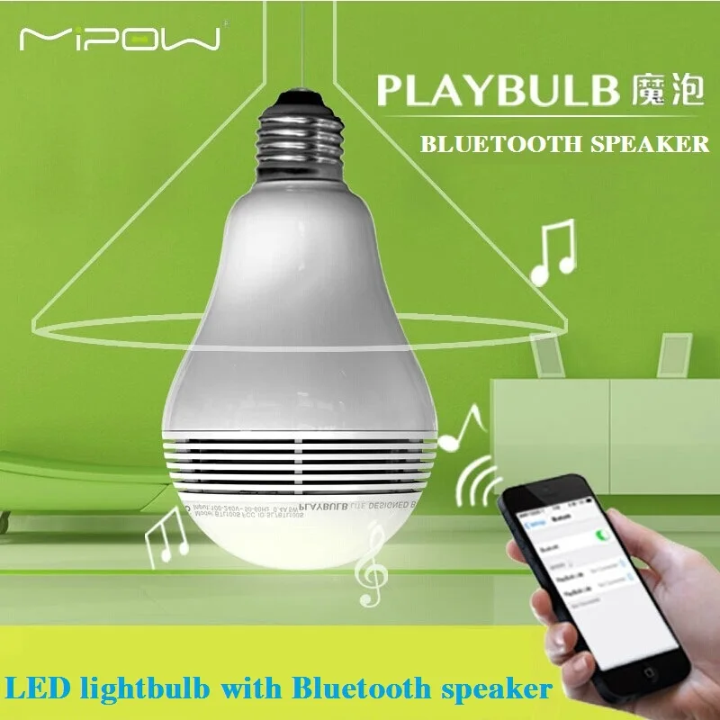 MIPOW PLAYBULB Smart LED Беспроводная Лампа с Bluetooth динамиком 110В 240В Е27 3Вт для iPhone 5S 5C 5 iPad