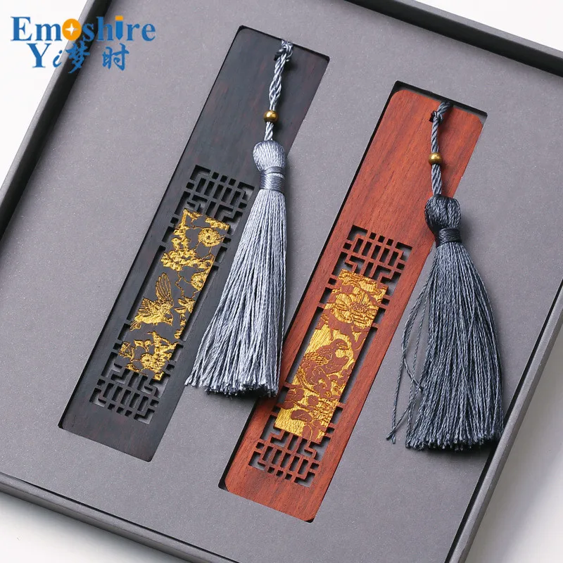 Classic Redwood Bookmarks Gift Box Creative Gift Retro Bookmarks Set