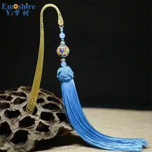 Металлические закладки перегородчатой ювелирные изделия Творческие Кисточкой Закладки надписи для Свадебные подарки M163