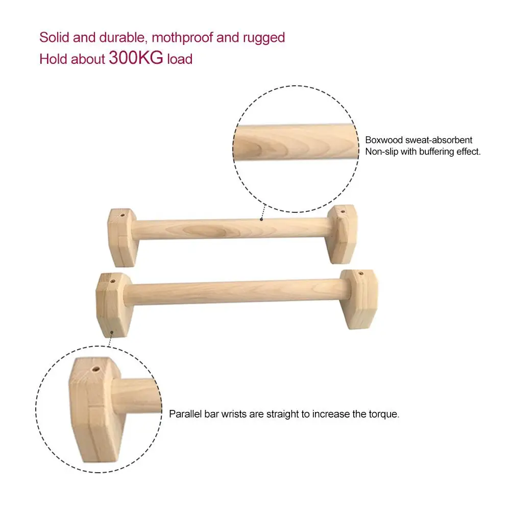 New Style 50CM H Shaped Wooden Calisthenics Handstand Personalized Bar Double Rod Push-Up Stand