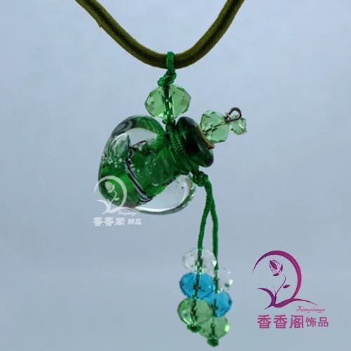 2 шт Духи из муранского стекла ожерелье s, ароматические флаконы, стеклянные подвески для духов, парфюмерное ожерелье флакон