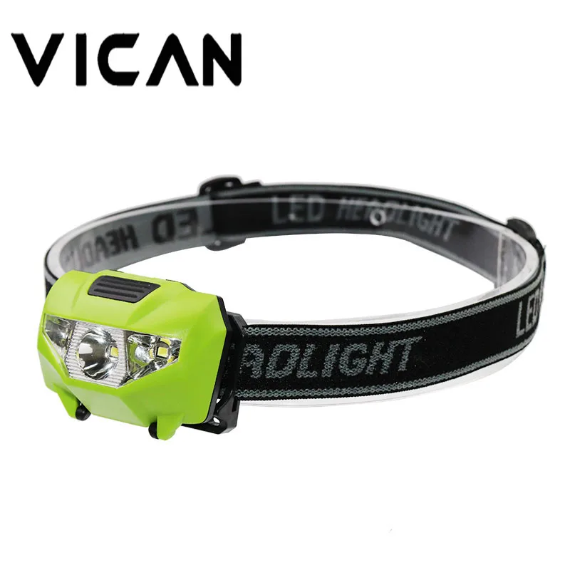 

Portable Mini 3 LED Headlamp 3 modes Beam light 3*AAA Headlight Lantern Head Lamp Torch for Outdoor Lighting With Headband