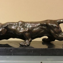 USPS в США S3382 Western Art Deco Медь Бронза Мрамор Lifelike Тигра Фигурка Скульптура