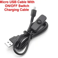 1 шт. Raspberry Pi 3 кабель с переключателем кнопки включения/выключения Micro USB кабель для зарядки для Banana PI Raspberry Pi 2 кабель питания