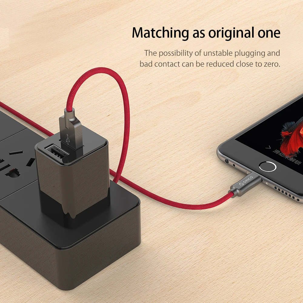  ORICO USB-A zu Beleuchtung 8 PIN USB Kabel für iPhone iPad iPod 2.4A USB2.0 Lade Daten Sync Kabel f