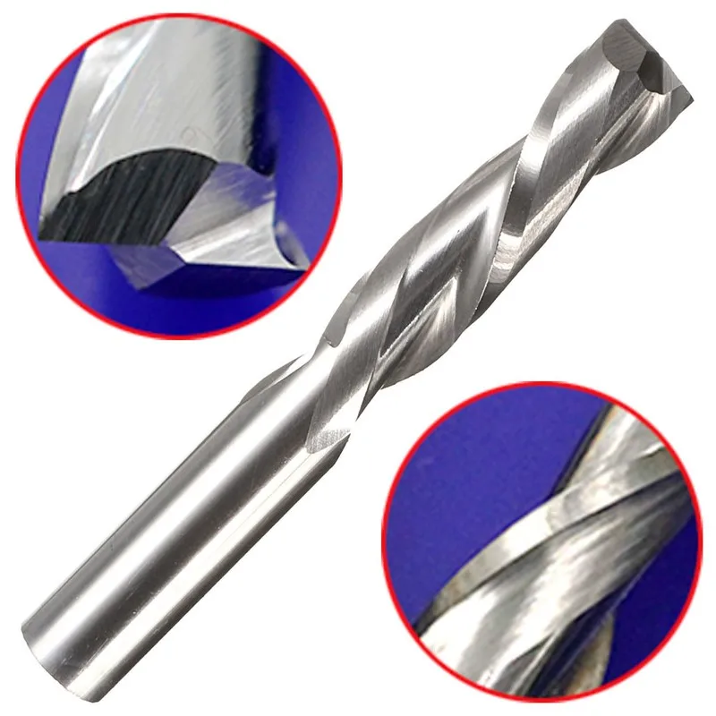 

CNC Cutting Double Flute Spiral Cutter Router Bit Drill For Wood Acrylic PVC 6x22mm