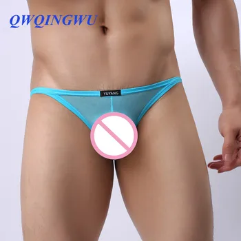 

Sexy Men Underwear Briefs Male Underpants Breathable Transparent Mesh Men Cueca Calzoncillos Hombre High Fork Mens Briefs