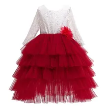 Летнее платье для маленьких девочек младенцев детская одежда Элегантный Полые кружевная пачка принцессы Платье для вечеринки для на возраст 2 4 6 8 10 лет