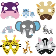 

Special One Side Animal Birthday Party Mask For Kids Jungle Characters Kit Baby Mask Costumes Toddlers Toys Gifts Zebra Mask