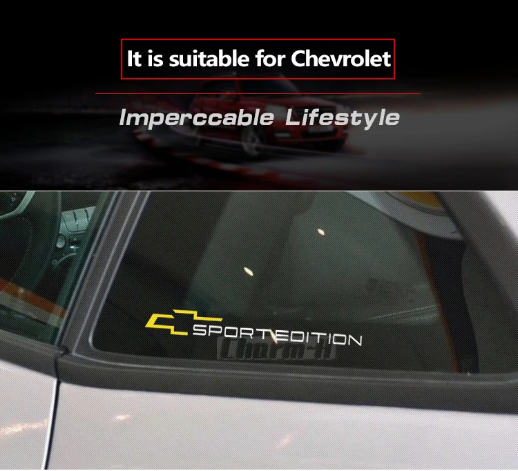 2 шт. для автомобильного стайлинга светоотражающий Белый Спорт издание окно графическая Наклейка для Chevrolet Cruze Aveo Orlando Captiva Epica Trax