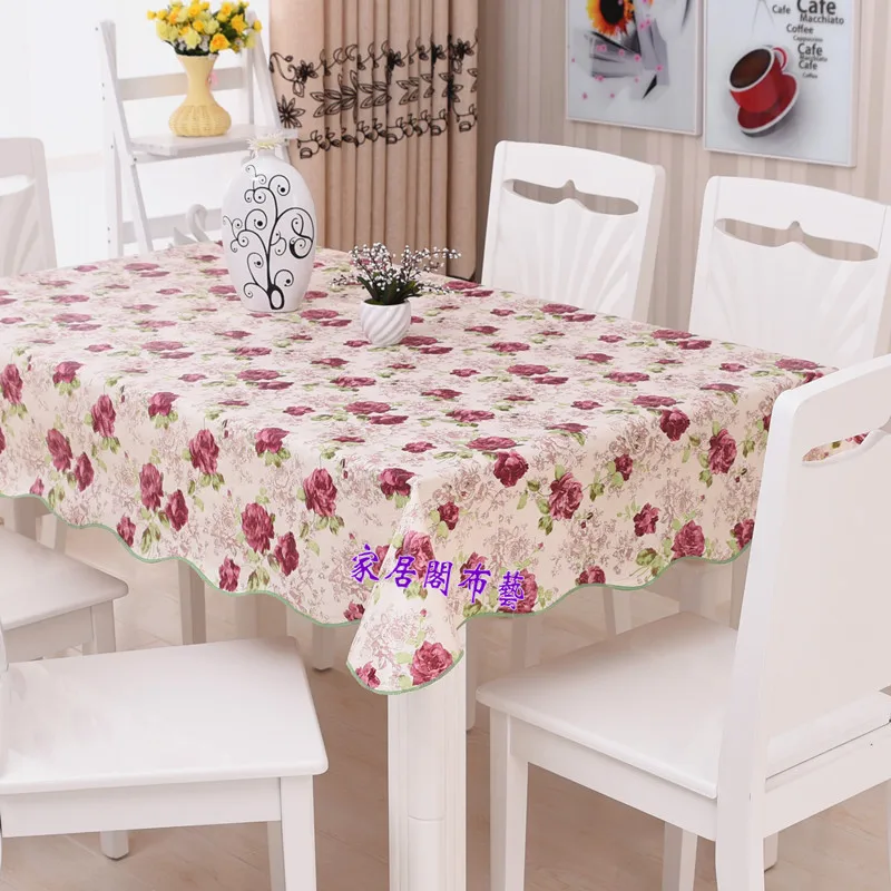 Waterproof & Oilproof Wipe Clean PVC Vinyl Tablecloth Dining Kitchen Table Cover Protector OILCLOTH