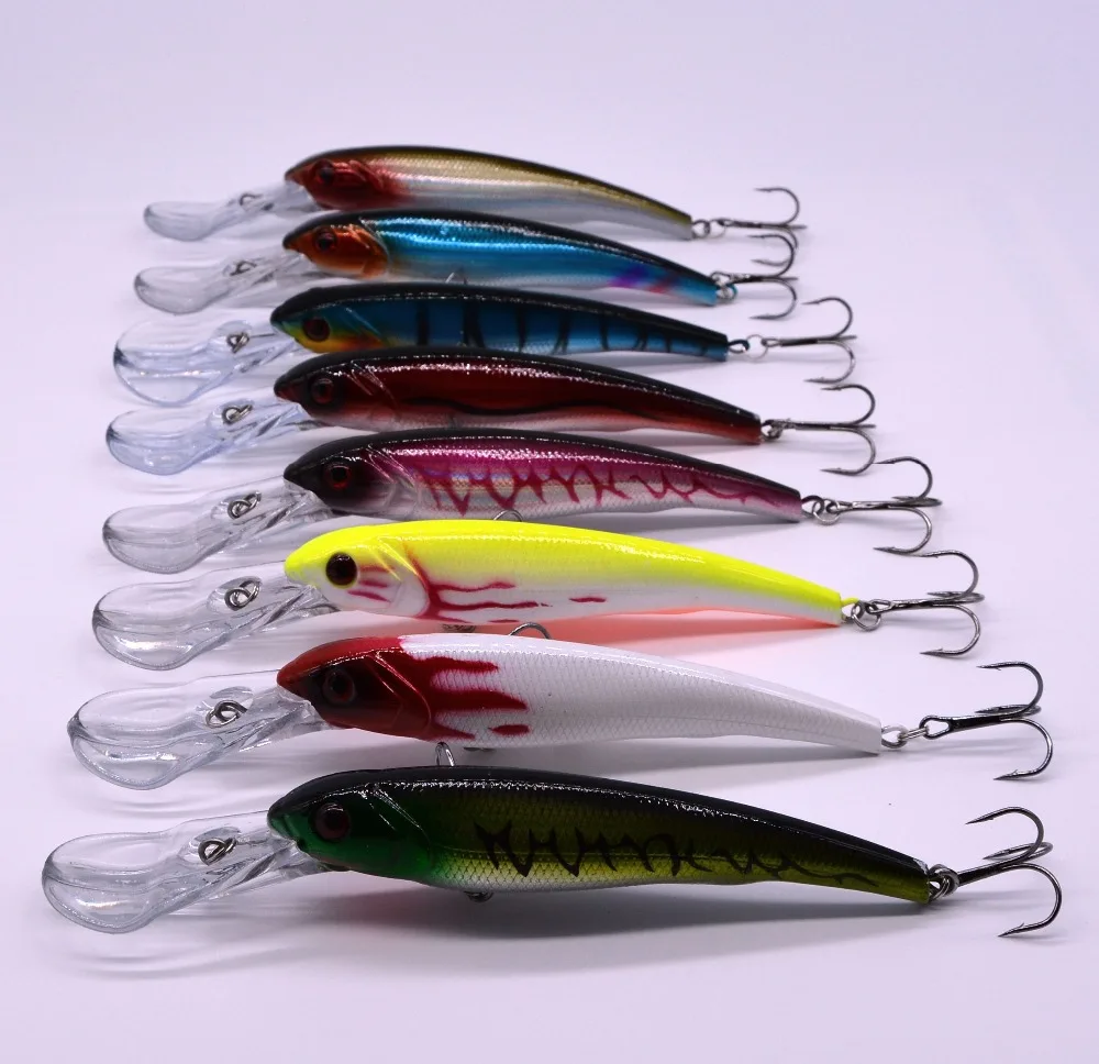 16.5cm/6.5 inch 28.3g Big Minnow Fishing Lures Deep Sea Bass Lure Artificial Wobbler Fish Swim Bait Diving 3D Eyes