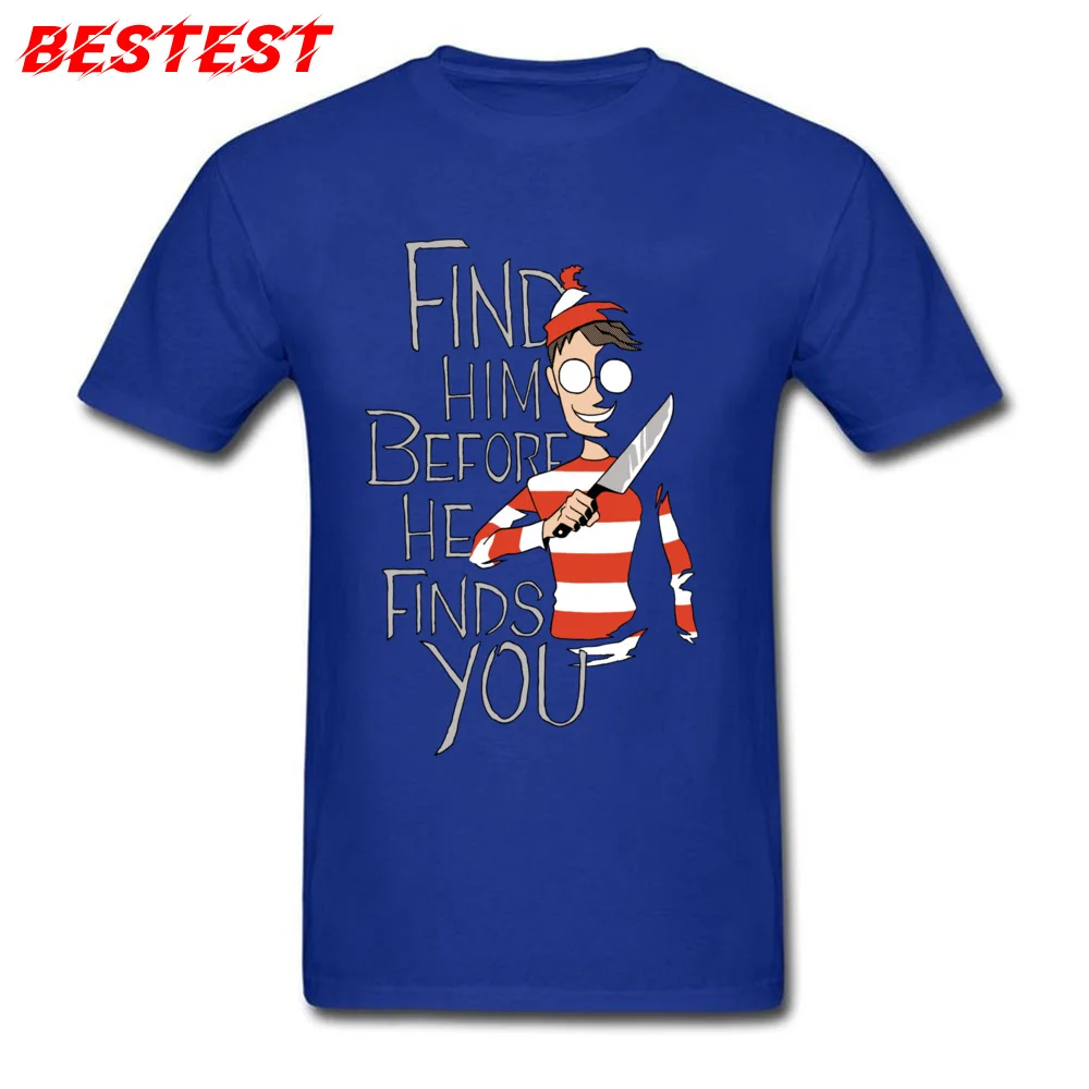 Hiding in the Dark Tshirts Design Short Sleeve Rife Round Neck 100% Cotton Tops Shirts Tshirts for Men Thanksgiving Day Hiding in the Dark blue