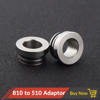

Quartz Banger 1pc 810 to 510 Drip Tip Adapter Heat Sink for V8 V8 Big Baby Tank Atomizer E Cigarette Drip Tip Connector