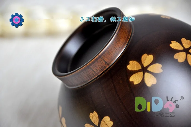 Китайская переносная деревянная чаша вишневый цвет деревянная чаша с горячей защитой деревянная Басси 3,5 дюймов