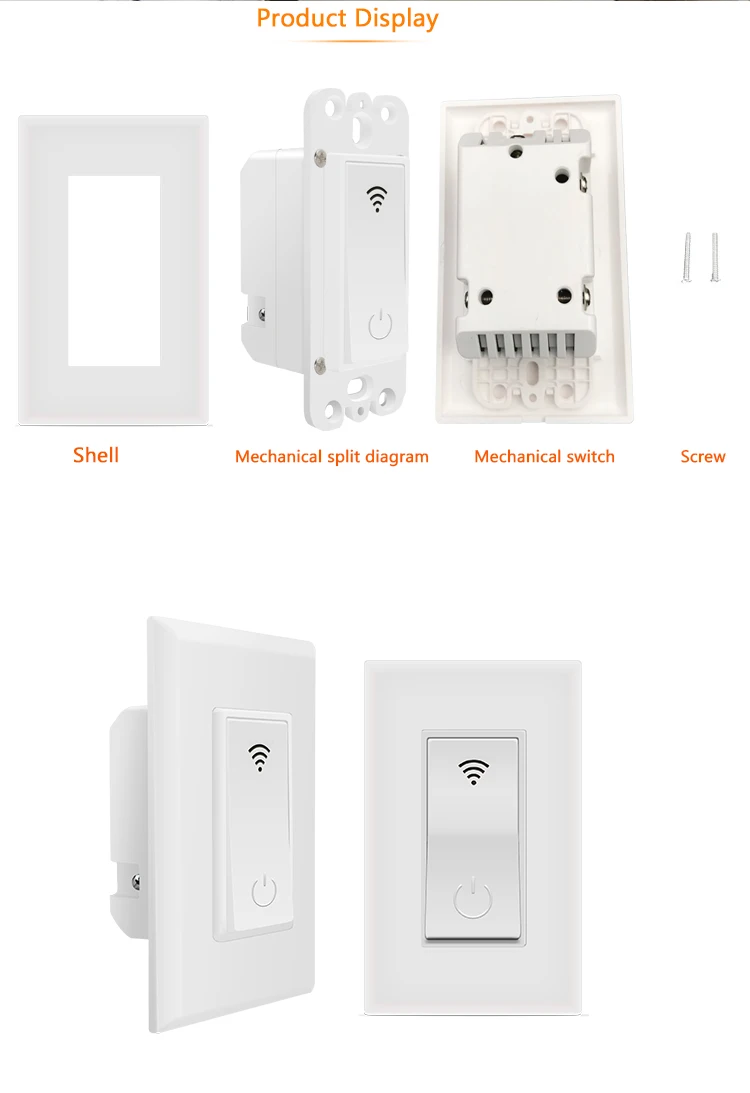 Spetu Wifi настенный выключатель света US 1 банда сенсорный WiFi Пульт дистанционного управления умный настенный выключатель поддержка Amazon Alexa Google