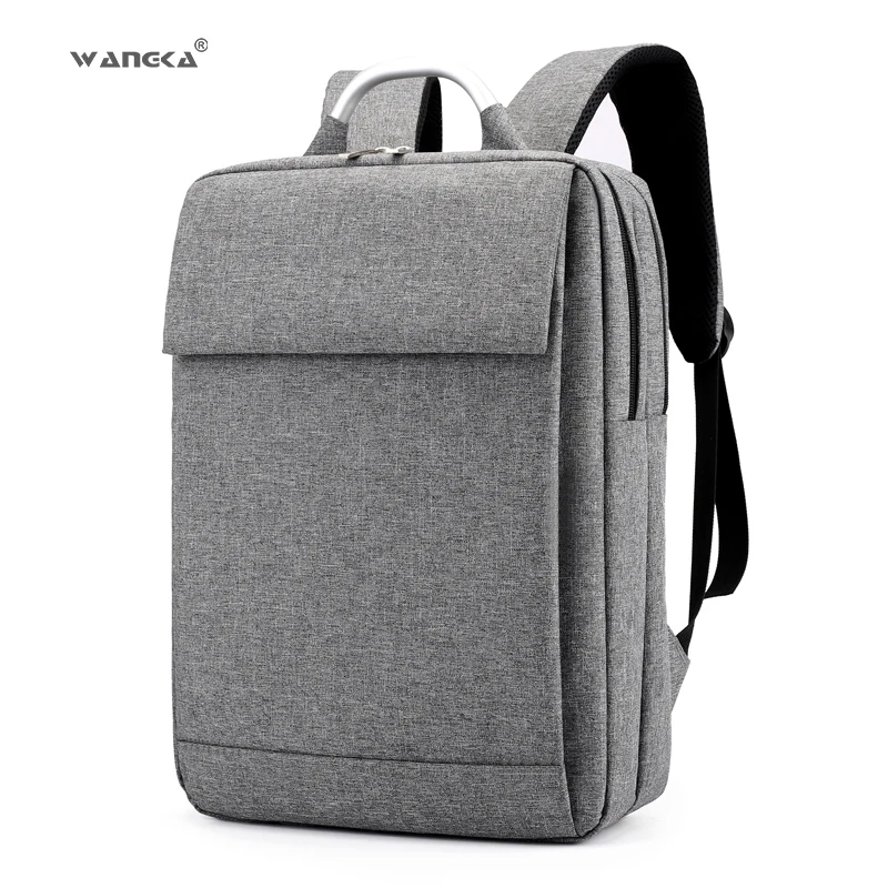 

WANGKA Fashion Business Men's Laptop Canvas Backpack for 15.6 inch School Notebook Bags Women 2019 Waterproof Travel Rucksack