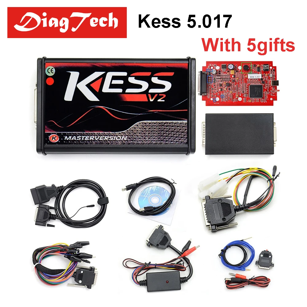 Best качество Kess V5.017 OBD2 менеджер Тюнинг Комплект онлайн мастер ЕС красный Ksuite V2.47