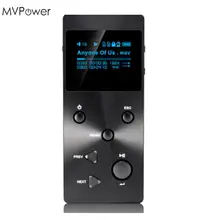 MVpower Professional 3.5mm Stereo HiFi Music MP3 Player Support 64G TF Card WMA FLAC DAC DSD Metal Shell Black USB Gift