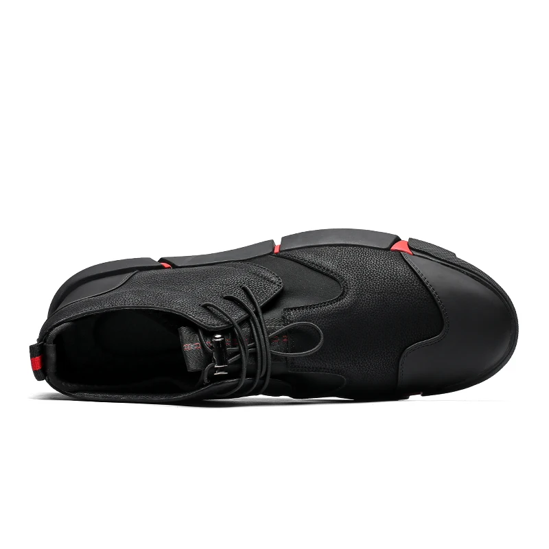 POLALI/Новинка; брендовая Высококачественная Черная мужская повседневная кожаная обувь; Модные дышащие кроссовки; модная обувь на плоской подошве; LG-11